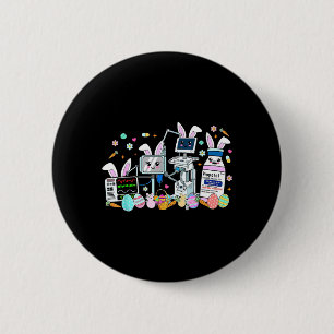 ICU Nurse Easter Day CRNA Nurse Pharmacology Bunny 6 Cm Round Badge