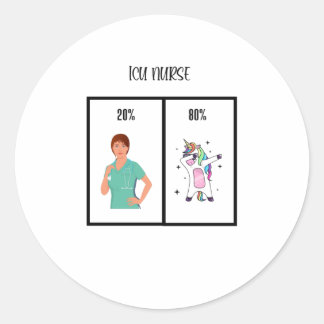 ICU Nurse Gift For Intensive Care Unit Nurses Classic Round Sticker