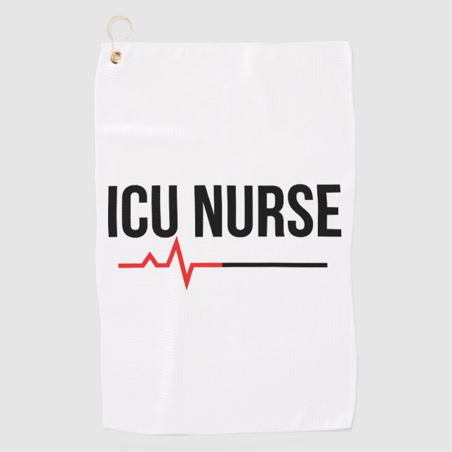 ICU Nurse Golf Towel (Front)