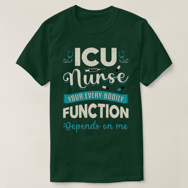 Icu Nurse Medicine Emergency Love Ambulance Funny  T-Shirt (Design Front)