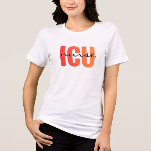ICU Nurse Modern Typography Tri-Blend Shirt