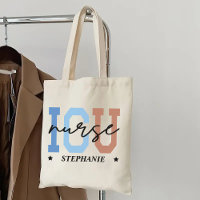 ICU Nurse Tote Bag, Custom Nurse Gift for Women