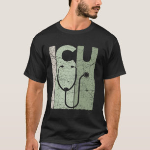 ICU Nurse Vintage Intensive Care Unit Nurse Retro T-Shirt