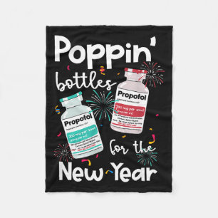 Icu Nurses New Year Eve Outfits Pn Bottles Cu Er N Fleece Blanket