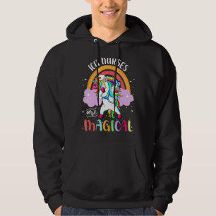 Icu Nurses  Rn Nursing Magical Unicorn Rainbow Hoodie
