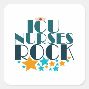 ICU Nurses Rock Square Sticker