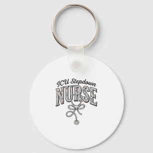 ICU Stepdown Nurse Vintage Floral Stethoscope Shir Key Ring