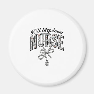 ICU Stepdown Nurse Vintage Floral Stethoscope Shir Magnet