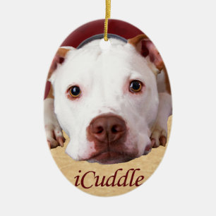 iCuddle Pitbull Ceramic Tree Decoration