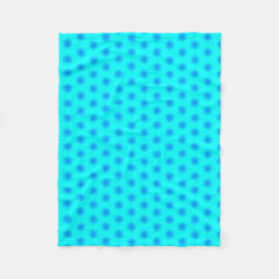 Icy Aqua and Blue Snowflake Pattern Fleece Blanket