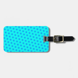 Icy Aqua and Blue Snowflake Pattern Luggage Tag