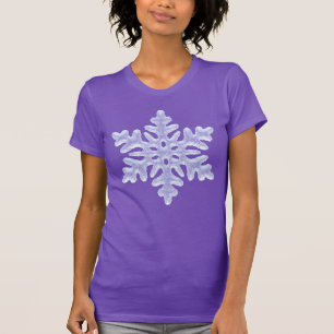 Icy Aqua Teal Frozen Snowflake Winter Christmas T-Shirt