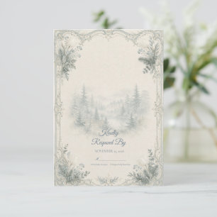 Icy Blue Chateau Winter Castle Response Card