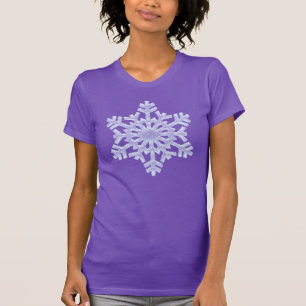 Icy Blue Frozen Snowflake Frosty Winter Christmas T-Shirt