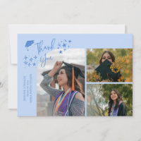 Icy Blue Hand Written Thank You Multi Photo