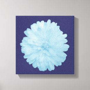 Icy Blue Marigold Canvas Print