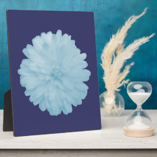 Icy Blue Marigold Plaque