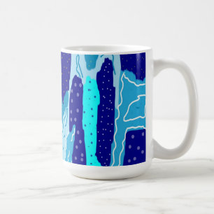 Icy Blue Ocean Abstract Coffee Mug