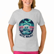 Icy Blue Retro Polar Bear Arctic Majesty