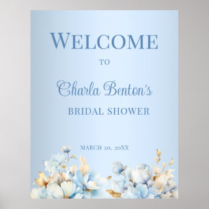 Icy Blue Romance Welcome Poster