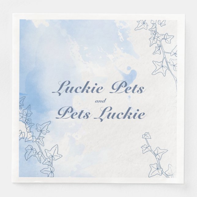 Icy Blue snow flake wedding Napkin (Front)