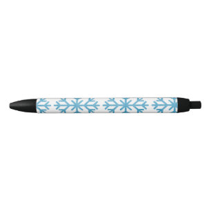 Icy Blue Snowflake Thunder_Cove    Black Ink Pen