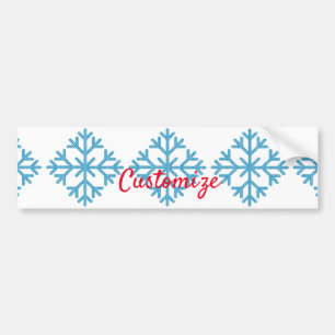 Icy Blue Snowflake Thunder_Cove Bumper Sticker