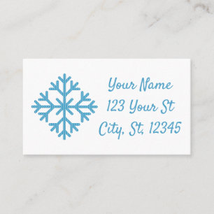 Icy Blue Snowflake Thunder_Cove Business Card