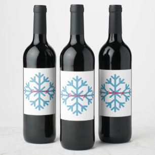 Icy Blue Snowflake Thunder_Cove Wine Label