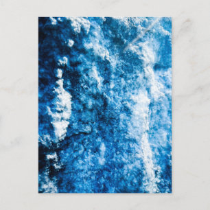 Icy Blue Textured Surface Close-Up Postcard