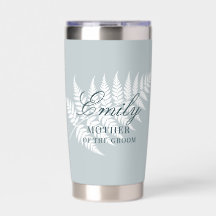Icy Blue White Fern Mother of the Groom