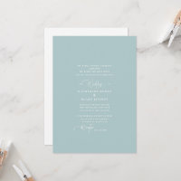 Icy Blue Winter Elegance Wedding Invitation
