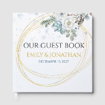 Icy Blue Winter Floral Personalised Wedding