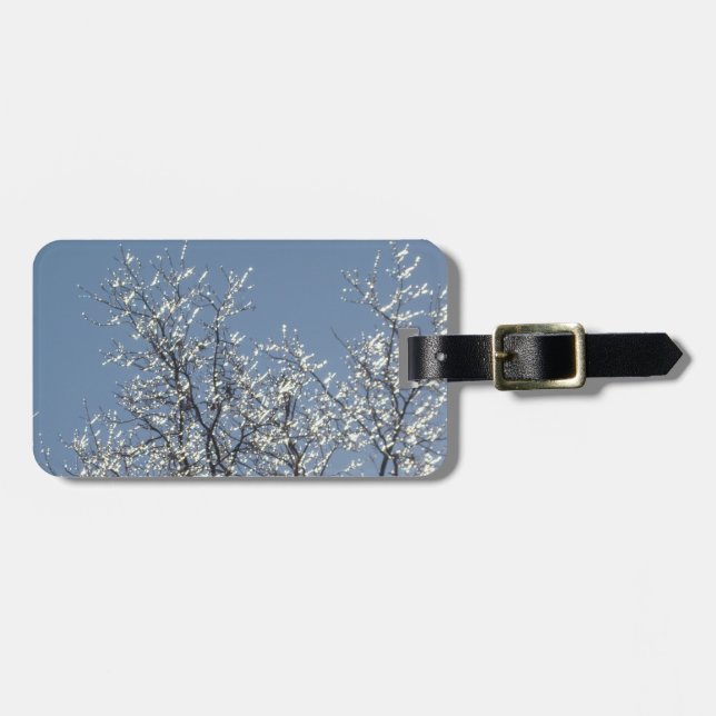 Icy Branches in Winter Blue Sky Luggage Tag (Front Horizontal)