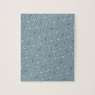 Icy Coloured Abstract Arabesque Pattern Jigsaw Puzzle