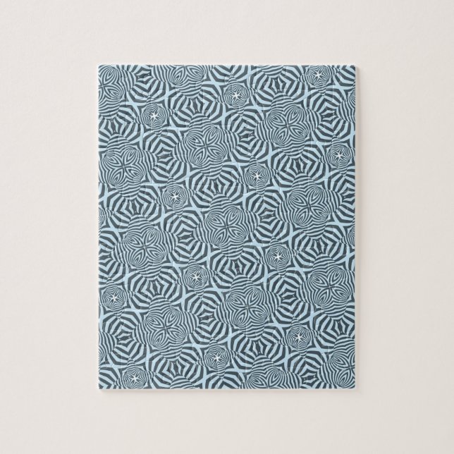 Icy Coloured Abstract Arabesque Pattern Jigsaw Puzzle (Vertical)