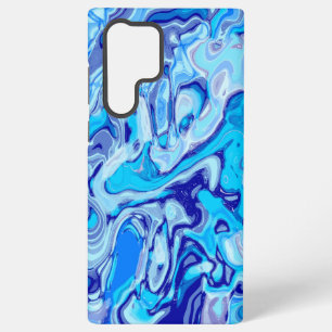 Icy Deep Sea Blue Colourful Abstract Marble Liquid Samsung Galaxy Case