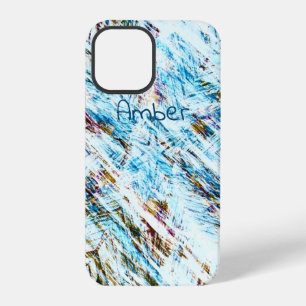 Icy Distressed Winter Striped Personalised iPhone 12 Pro Case