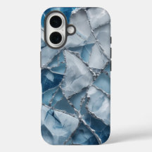 Icy Elegance Frosted Marble Phone Case Design