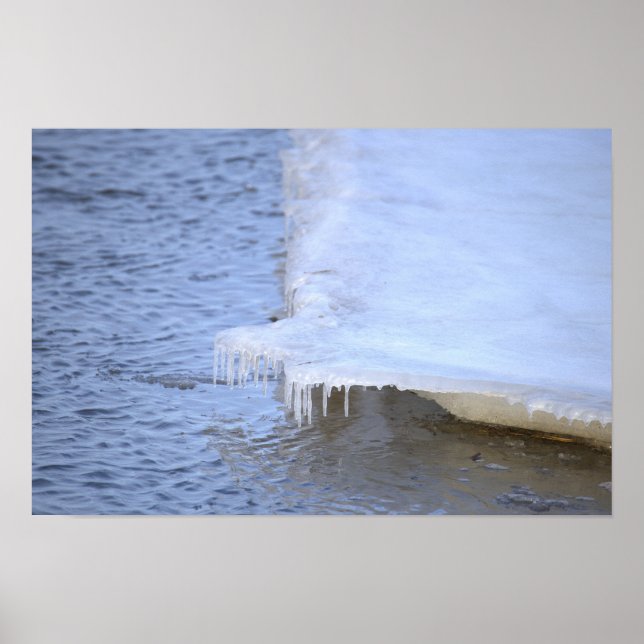 Icy Formation with Water Poster (Front)