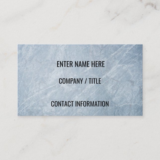 Icy Grey Marble Business Card (Front)