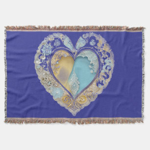Icy Heart Icy Flame AI art  Throw Blanket
