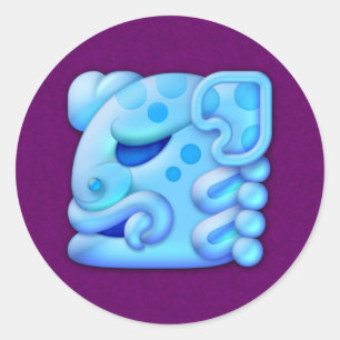 Icy Maya Animal Head Classic Round Sticker