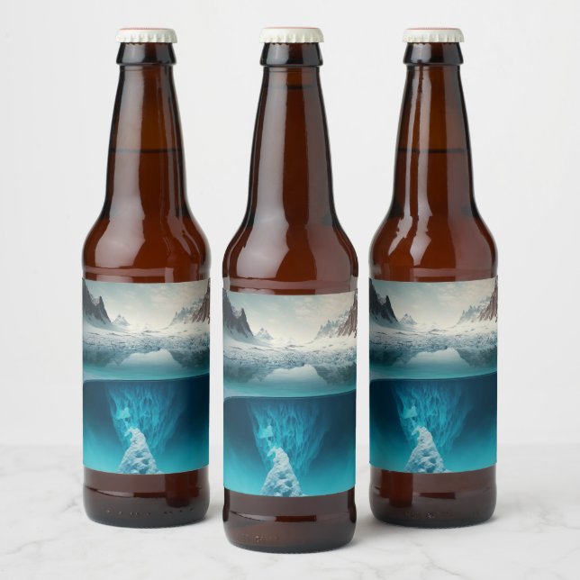 Icy Mountain View Beer Bottle Label (Bottles)