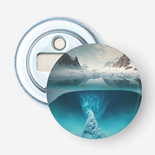 Icy Mountain View Bottle Opener (Front)
