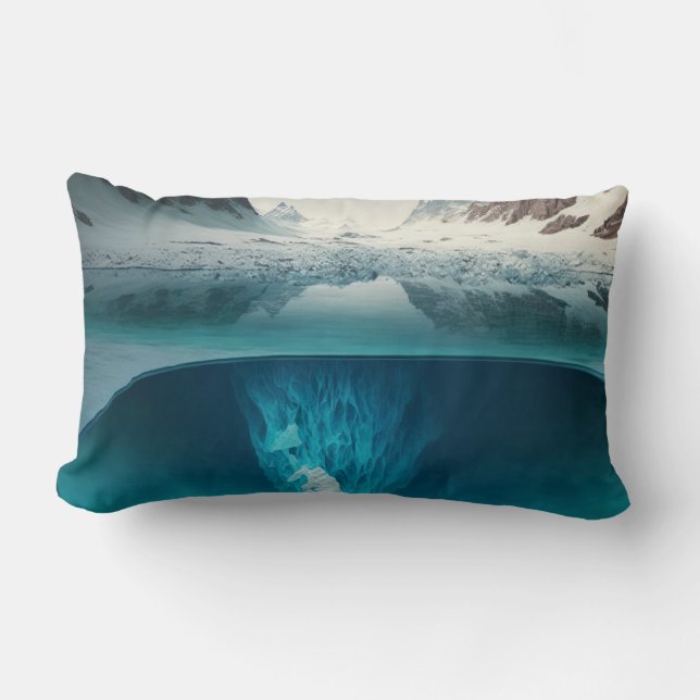 Icy Mountain View Lumbar Cushion (Front)