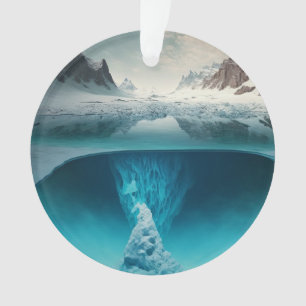 Icy Mountain View Ornament
