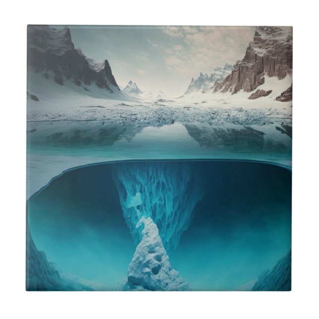 Icy Mountain View Tile (Front)