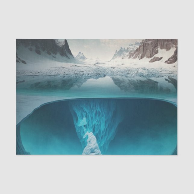 Icy Mountain View Tissue Paper (Front)
