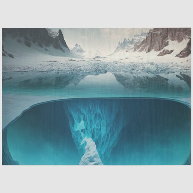 Icy Mountain View Tissue Paper (Front)